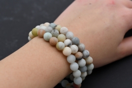 Amazonit Kugel Armband 8 mm Matt