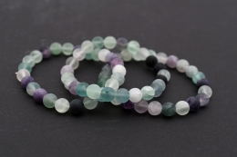 Fluorit Kugel Armband 8 mm Matt