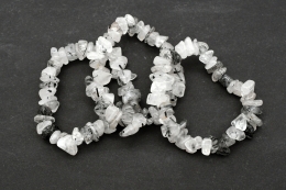 Turmalinquarz Trommelstein mini Armband