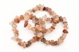 Rutilquarz Trommelstein kupfer farbend mini Armband