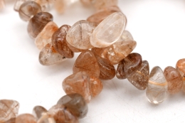 Rutilquarz Trommelstein kupfer farbend mini Armband