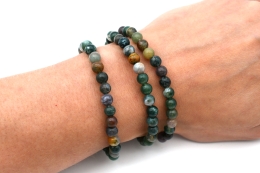 Fancy jasper bead bracelet 6 mm