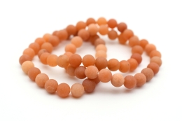 Aventurin orange Kugel Armband 8 mm Matt