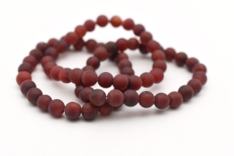 Carneol Kugel Armband 8 mm Matt