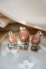 Sun Stone 925 Silver Pendant