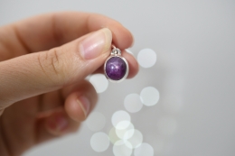 Stern Rubin 925er Silber Anh�nger