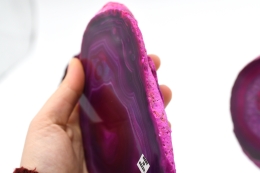 Achat pink auf Metallst�nder