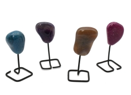 Achat Trommelstein auf Metallst�nder