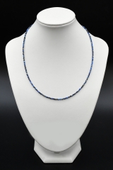 Lapis Lazuli necklace faceted 2 mm