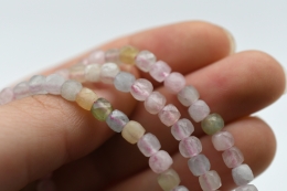 Beryl Cube Bracelet faceted 4 mm