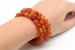 Carneol Kugel Armband facettiert 8 mm