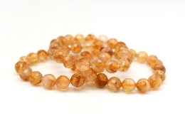 Citrin Kugelarmband facettiert 10 mm