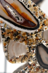 Agate butterfly on metal stand size S - 5 pieces