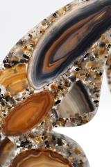 Agate butterfly on metal stand size S - 5 pieces