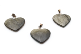 Obsidian Gold Herz Anh�nger