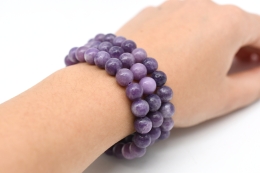 Lepidolite dark Bracelet 8 mm
