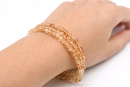Citrin Armband facettiert 4 mm