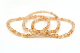 Citrine Cube Bracelet faceted 4 mm