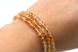 Citrin Armband facettiert 4 mm