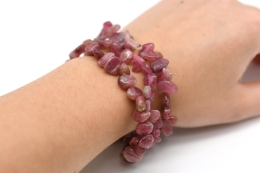 Tourmaline pink Chip Bracelet