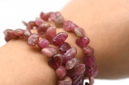 Tourmaline pink Chip Bracelet