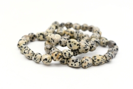 Dalmatiner Jaspis Trommelstein Armband