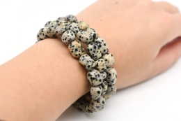 Dalmatiner Jaspis Trommelstein Armband