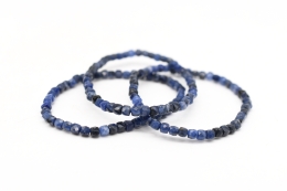 Sodalite Cube Bracelet faceted 4 mm
