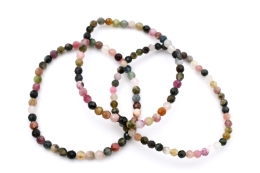 Tourmaline Bead Bracelet faceted 4 mm