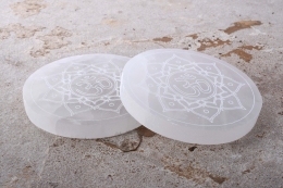 Selenite Coasters Round 
