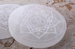 Selenite Coasters Round 