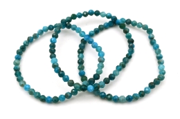 Apatite bead bracelet faceted EQ 4 mm