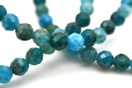 Apatite bead bracelet faceted EQ 4 mm