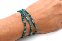 Apatit Kugelarmband facettiert EQ 4 mm
