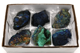 Azurite-Malachite Raw Pieces Flat Extra Quality