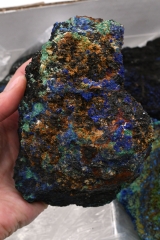 Azurite-Malachite Raw Pieces Flat Extra Quality