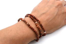 Jaspis rot Kugel Armband 4 mm