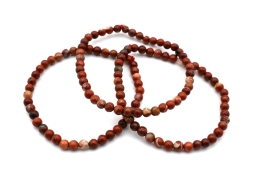 Jaspis rot Kugel Armband 4 mm