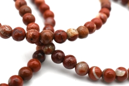 Jaspis rot Kugel Armband 4 mm