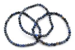 Dumortierit Kugel Armband 4 mm