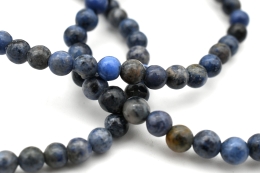 Dumortierit Kugel Armband 4 mm