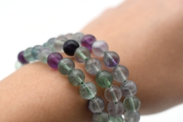 Fluorit bead bracelet 8 mm