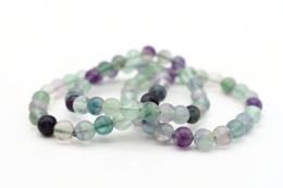 Fluorit bead bracelet 8 mm