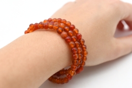 Carneol Kugel Armband facettiert 6 mm