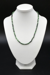 Zoisite Ruby necklace faceted 4 mm