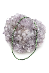 Zoisite Ruby necklace faceted 4 mm