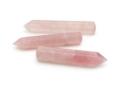 Rosenquarz Massagest�be facettiert