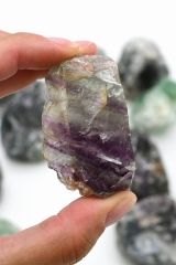 Rainbow fluorite rough stones