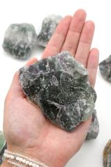 Rainbow fluorite rough stones