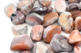 Botswana Achat pink/pastell Trommelsteine